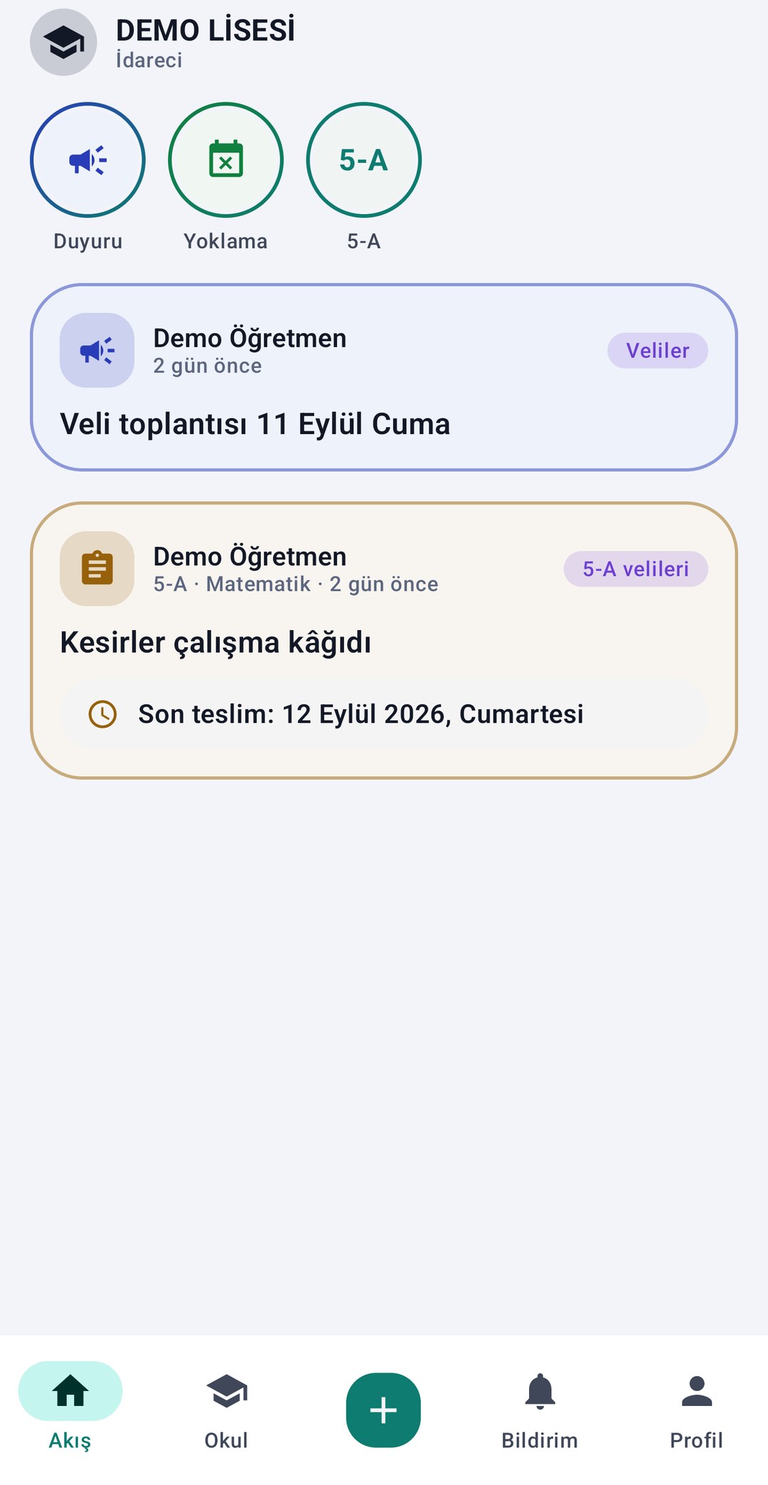 Okulum ekranı 1