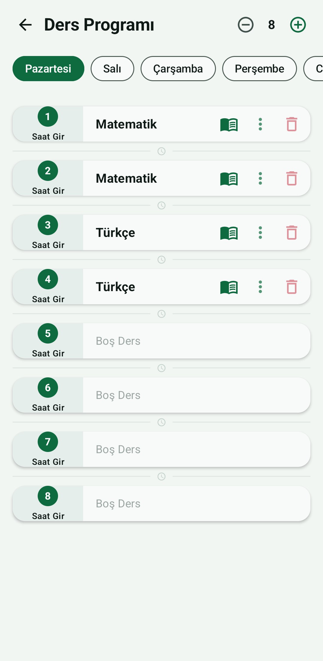 Öğretmen Asistanı ekranı 4