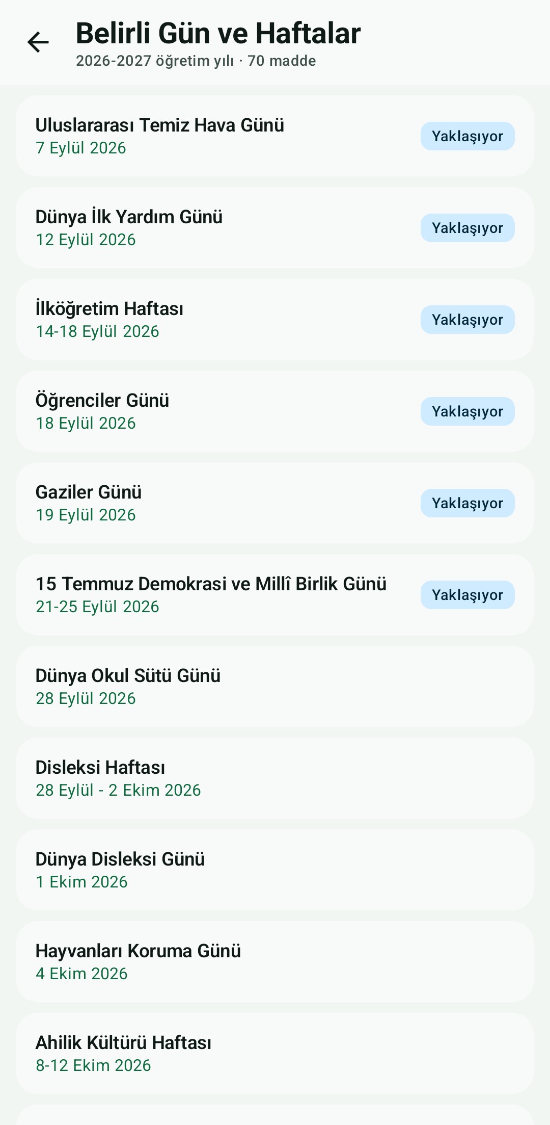 Öğretmen Asistanı ekranı 5